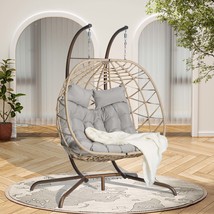 Egg Chair: Indoor/Outdoor Rattan Swing Chair - £216.61 GBP