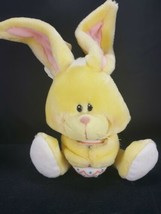 Mattel Emotions Plush Bunny Rabbit Yellow Holding Easter Egg With Tags 11&quot; - $18.80