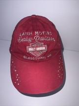 Latus Motors Gladstone OR Harley Davidson Womens Hat Bling Rhinestones Cap - $14.84