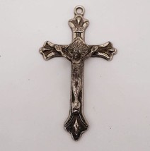 Religioso Jesús Cruz Crucifijo Tono Plateado Colgante - £30.98 GBP
