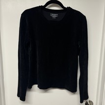 Majestic Filatures Deluxe Tee Shirt Cashmere Blend Black Velvet Size 4 S... - £35.60 GBP