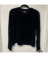 Majestic Filatures Deluxe Tee Shirt Cashmere Blend Black Velvet Size 4 S... - £35.50 GBP