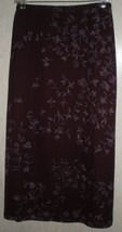 Excellent Womens Worthington Lined Plum Floral Print Skirt Size 10P - £18.70 GBP