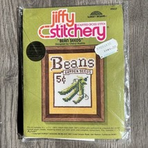 Vintage Jiffy Stitchery Cross Stitch Kit #937 Bean Seeds Cheryl Ruehle - $12.86