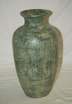 Classic Large Ceramic Moss Green Flower Vase Art Pottery Table Centerpie... - $49.49