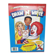 VINTAGE MCDONALDS MCDONALDLAND DRAW N WRITE ACTIVITY BOOK PAD PAPER W/ S... - $14.25