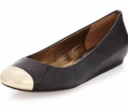 Sam Edelman Sz 9.5 M Black Crocodile Ballet Flats Shoes Women&#39;s - $29.69