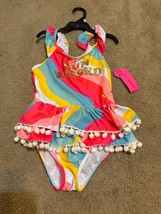 Betsey Johnson Girl&#39;s Sleeveless Bright  Swimsuit Size 10 NWT - £17.32 GBP