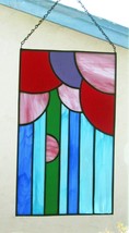 NEW Artist Handmade Original Modern Design Hanging Stained Glass Rising ... - $79.19