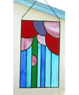 NEW Artist Handmade Original Modern Design Hanging Stained Glass Rising ... - £62.37 GBP