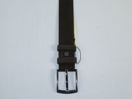 Men Genuine Basket weave Suede Soft Leather Belt PIERO ROSSI Turkey #1002 Brown image 2