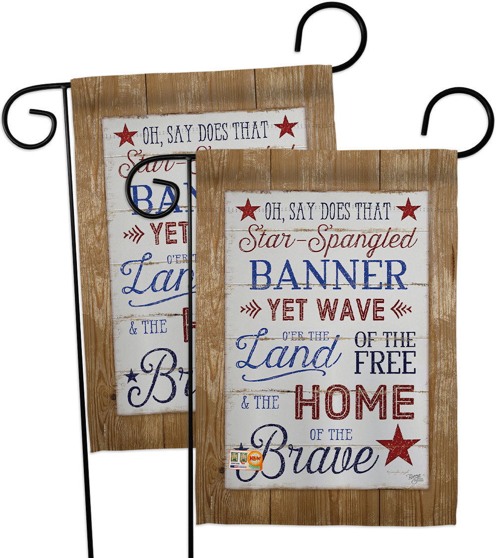 Star Spangled Pride Garden Flags Pack And Stripes 13 X18.5 Double-Sided House Ba - $28.97