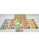 MS) Melissa &amp; Doug - Self-Correcting Wooden Alphabet Letter Puzzles with... - £6.32 GBP