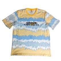 Adidas Adventure Iguana Lizard Tie Dye T-Shirt Tee Men&#39;s Size Medium Blu... - £11.72 GBP