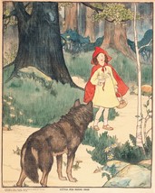 12190.Decoration Poster.Home Wall interior art design.Red Riding Hood and Wolf - £13.66 GBP+