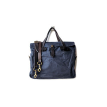 Filson Bag Navy | 15&quot; Briefcase Messenger | Tin Cloth  Bridle Leather Rare 2015 - £358.91 GBP