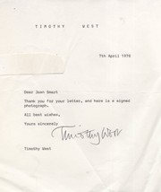 Timothy West Antique 1978 Hand Signed Letter Please Read - £7.18 GBP