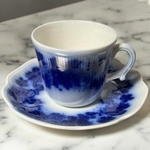 Vintage Gefle Vinranka Swedish Flow Blue Transferware Cup &amp; Saucer Arthu... - $20.00
