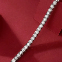 4mm Simulated  Diamond Tennis Bracelet For Women&#39;s In 14K White Gold Over 925 - £32.24 GBP
