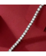 4mm Simulated  Diamond Tennis Bracelet For Women&#39;s In 14K White Gold Ove... - £32.08 GBP