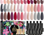 Mother&#39;s Day Gifts for Mom Women, 23 Pcs Gel Nail Polish Set, 20 Colors ... - £16.74 GBP