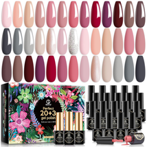 Mother&#39;s Day Gifts for Mom Women, 23 Pcs Gel Nail Polish Set, 20 Colors ... - £26.25 GBP