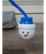 Kids Snowman Cup with Straw (1) Plastic-BRAND NEW-SHIPS SAME BUSINESS DAY - $17.48 CAD