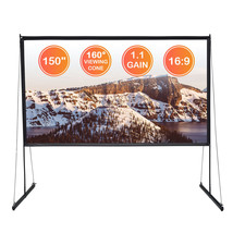 150&quot; 16:9 Hd Portable Projector Screen Detachable With Stand Backyard Ho... - $249.15