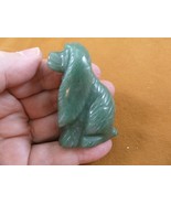 (Y-DOG-CS-711) green COCKER SPANIEL dog gemstone figurine gem stone carv... - £13.96 GBP