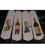 CUSTOM- WINE BOTTLES &amp; GRAPES CEILING FAN for TUSCAN ITALIAN or WINE LOVERS - €101,22 EUR