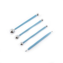 4 Pcs Modeling Ball Tools Double Ended 8 Ball Stainless Steel Dotting Modeling T - £13.31 GBP