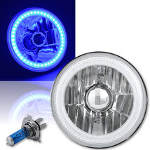 5-3/4&quot; H5006 H5001 Crystal SMD LED Blue Halo H4 Headlight w/ Halogen Bulb EACH - £47.03 GBP