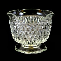 Indiana Glass Diamond Point Clear 4-inch Candle Bowl Mid-Century Glasswa... - $14.70
