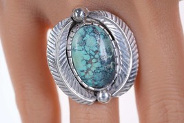 Sz7 Large Vintage Native American sterling and turquoise ring - £131.40 GBP