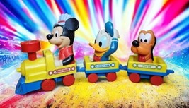 Vintage ILLCO-Walt Disneys Engineer Mickeys Wind Up Train WORKS Great 1997 - £14.67 GBP