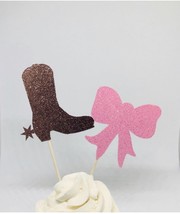 Boots or bows cupcake toppers, Gender Reveal Cupcake Toppers, Gender Rev... - $8.17