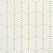 Mecpar Gold Geometric Wallpaper 17.7 In X 394 In Stripes Geometric Wallpaper - £26.01 GBP