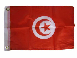 12X18 12&quot;X18&quot; Tunisia Country Motorcycle Boat Flag Grommets - £13.46 GBP