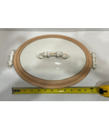 Old Paris Haviland Porcelain  Covered Vegetable Dish Pink Band Worn Gold... - $137.20 CAD