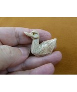 (Y-DUC-14) tan DUCK bird stone soapstone CARVING PERU I love water fowl ... - £6.76 GBP
