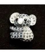 Koala Bear Animal Rhinestone  Blue White Brooch Pin Vintage EUC - $166.72 MXN