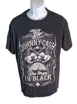 Johnny Cash The Man In Black Short Sleeve T-Shirt Black Large - £7.78 GBP