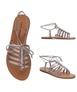 Women&#39;s Lucky Brand Collette Metallic Leather Gladiator Sandal Size 10 - £18.48 GBP