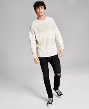 And Now This Men&#39;s Textured Stripe Sweater, CREAM HEATHER, S - £17.35 GBP