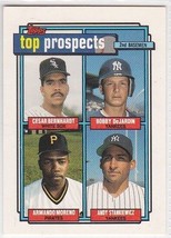 M) 1992 Topps Baseball Trading Card - Bernhardt, DeJardin, Moreno, Stank... - $1.97
