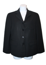 Ann Taylor Blazer Suit Jacket Coat Black Women&#39;s Size 6 Button Front  - £17.69 GBP