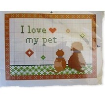 I Love My Pet Counted Cross Stitch NEW 5&quot; x 7&quot; Pattern Name HSUS - £14.00 GBP
