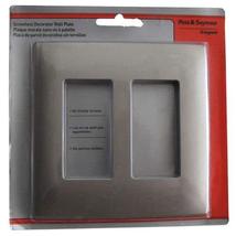 Pass &amp; Seymour SWP262NIBPCC10 Two Gang Decorative Wall Plate, Nickel - £14.79 GBP