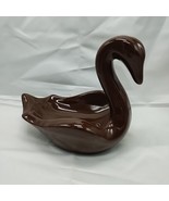 Vintage Brown Ceramic Swan Soap Dish 7&quot; - $40.72 CAD