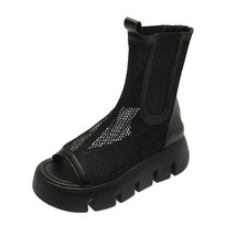 Women&#39;s Shoes Summer New Sandals Open Toe Fashion Wild Mesh Smoke Tube Boots Thi - £48.03 GBP